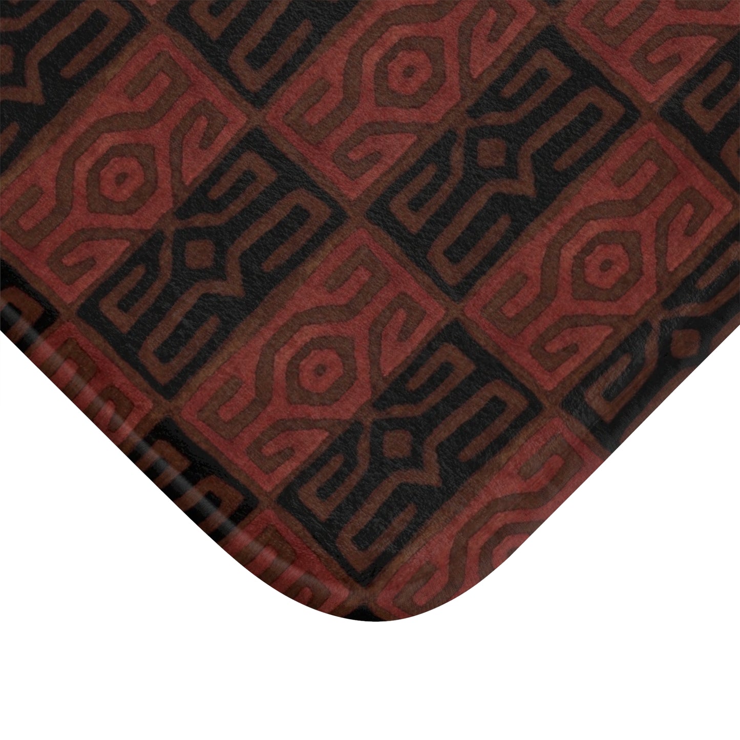 Checkers Kuba Cloth Print Bath Mat