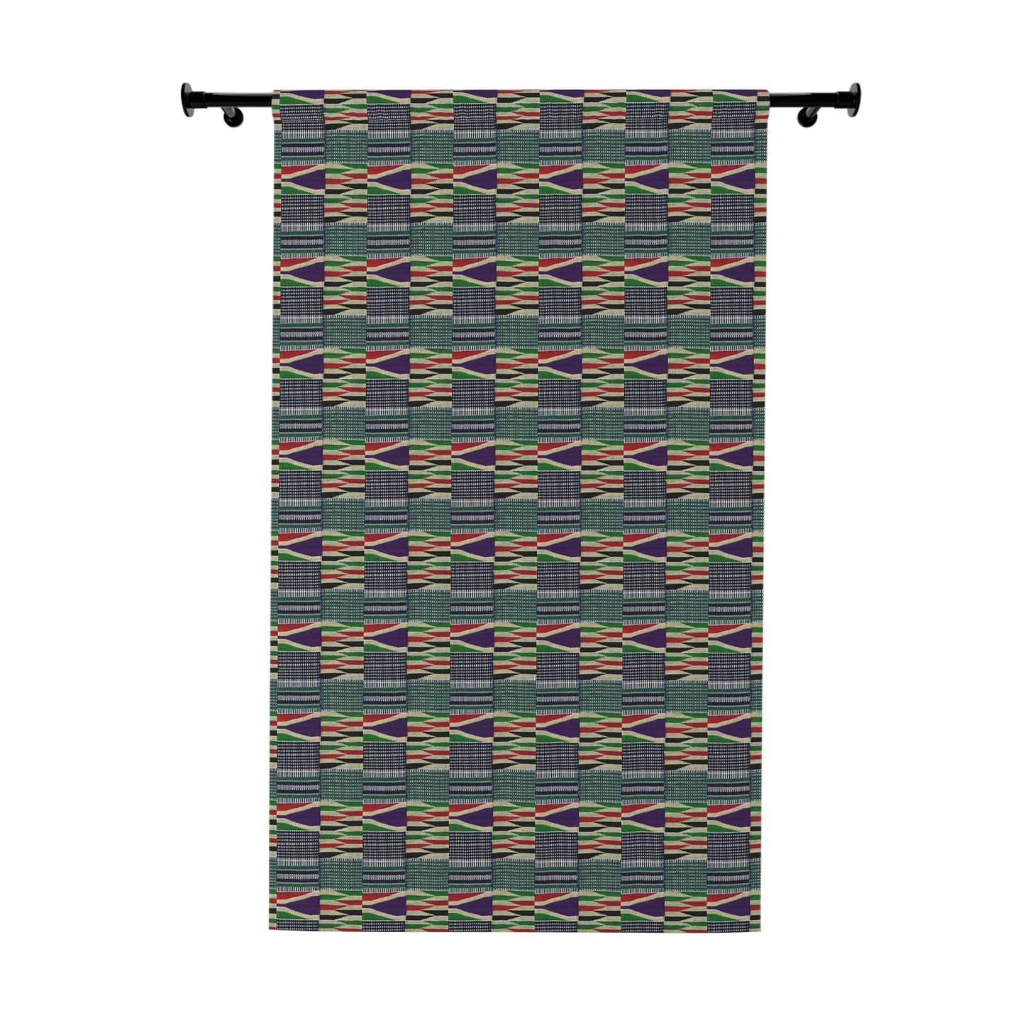 Boho Curtains in African Kente Cloth Inspired - Traditional
