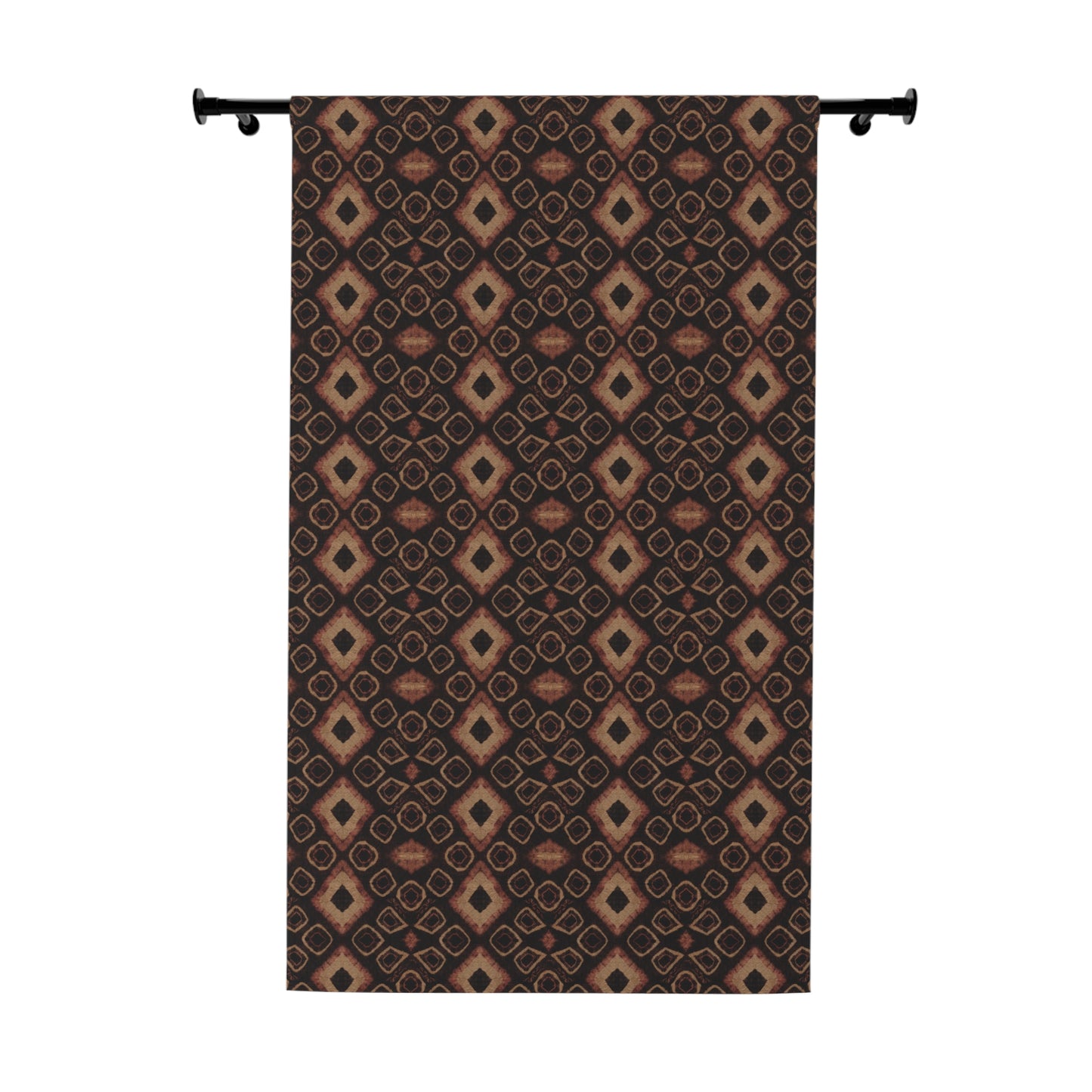 Modern Boho Tie Dye Window Curtains - Earthtones