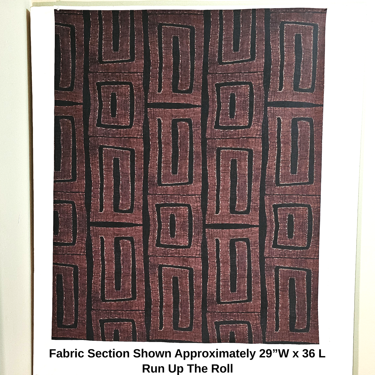 Modern Kuba Cloth Print Fabric - Brown (#103BR)