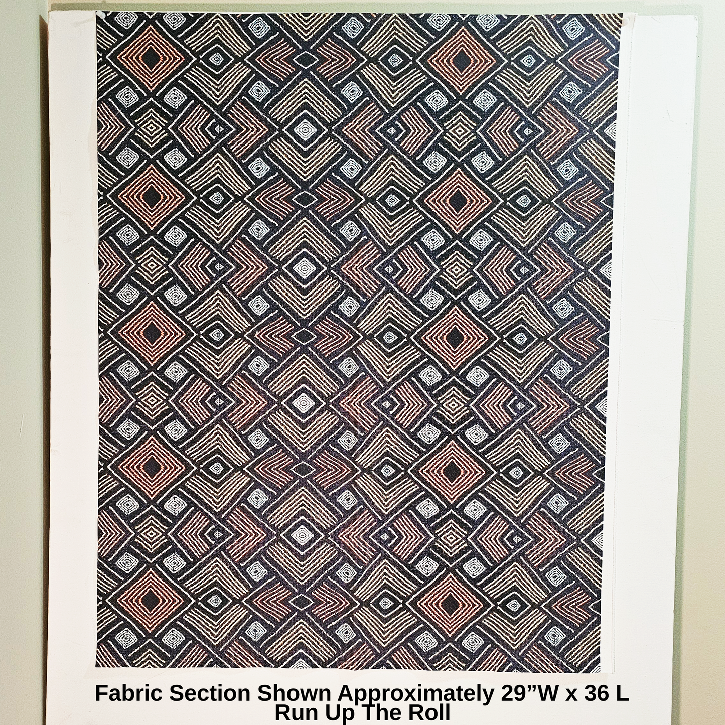 Diamond Pattern Kuba Cloth Print Fabric - Multicolor (#105M)