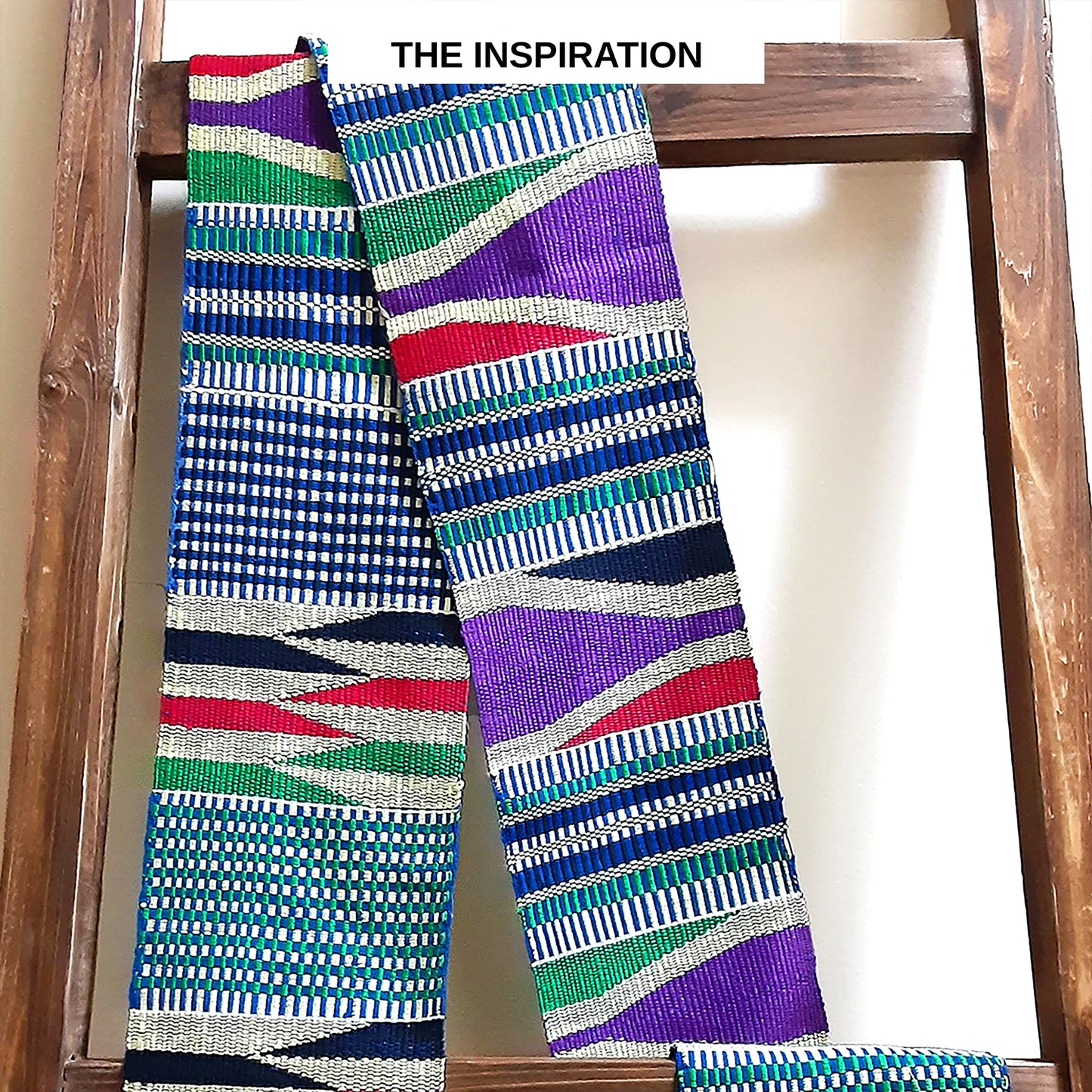 Boho Curtains in African Kente Cloth Inspired - Pink and Green