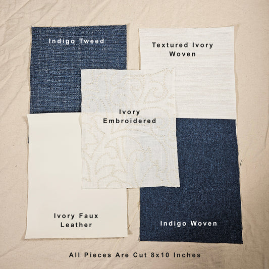 Indigo Cream Whisper Fabric Bundle