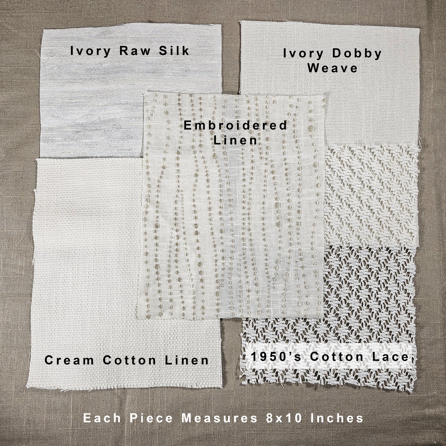 Ivory Cream Textures Fabric Bundle