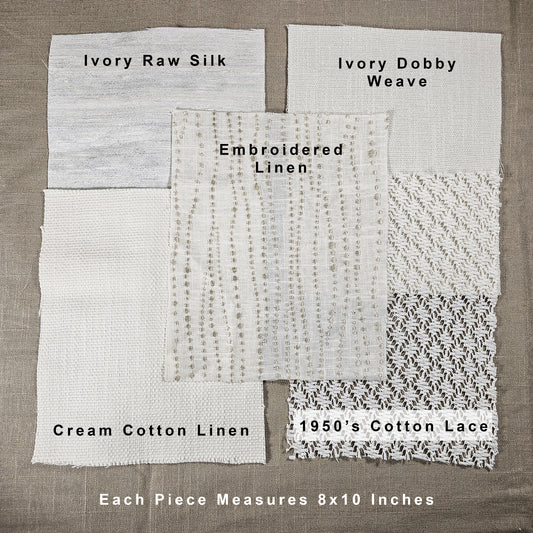 Ivory Cream Textures Fabric Bundle