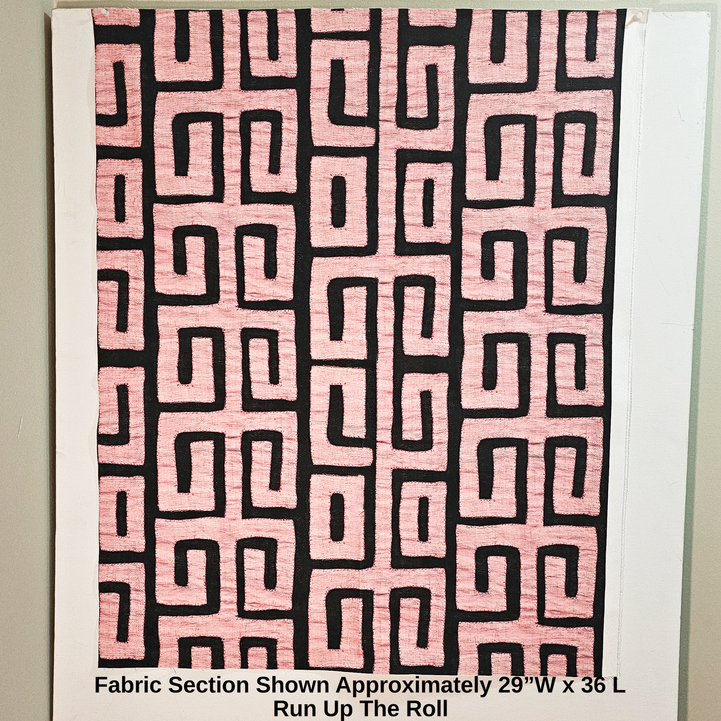 Traditional Kuba Cloth Print Fabric - Pink (#102P)