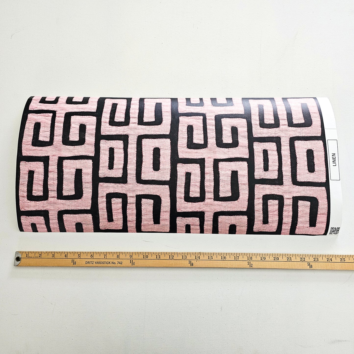 Traditional Kuba Cloth Print Wallpaper - Pink (#W102P)