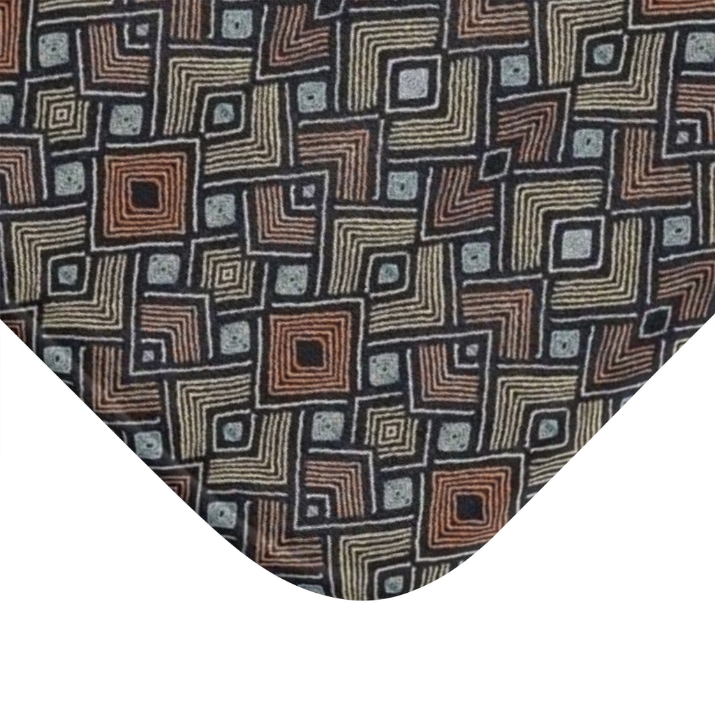 Diamond Kuba Cloth Print Bath Mat