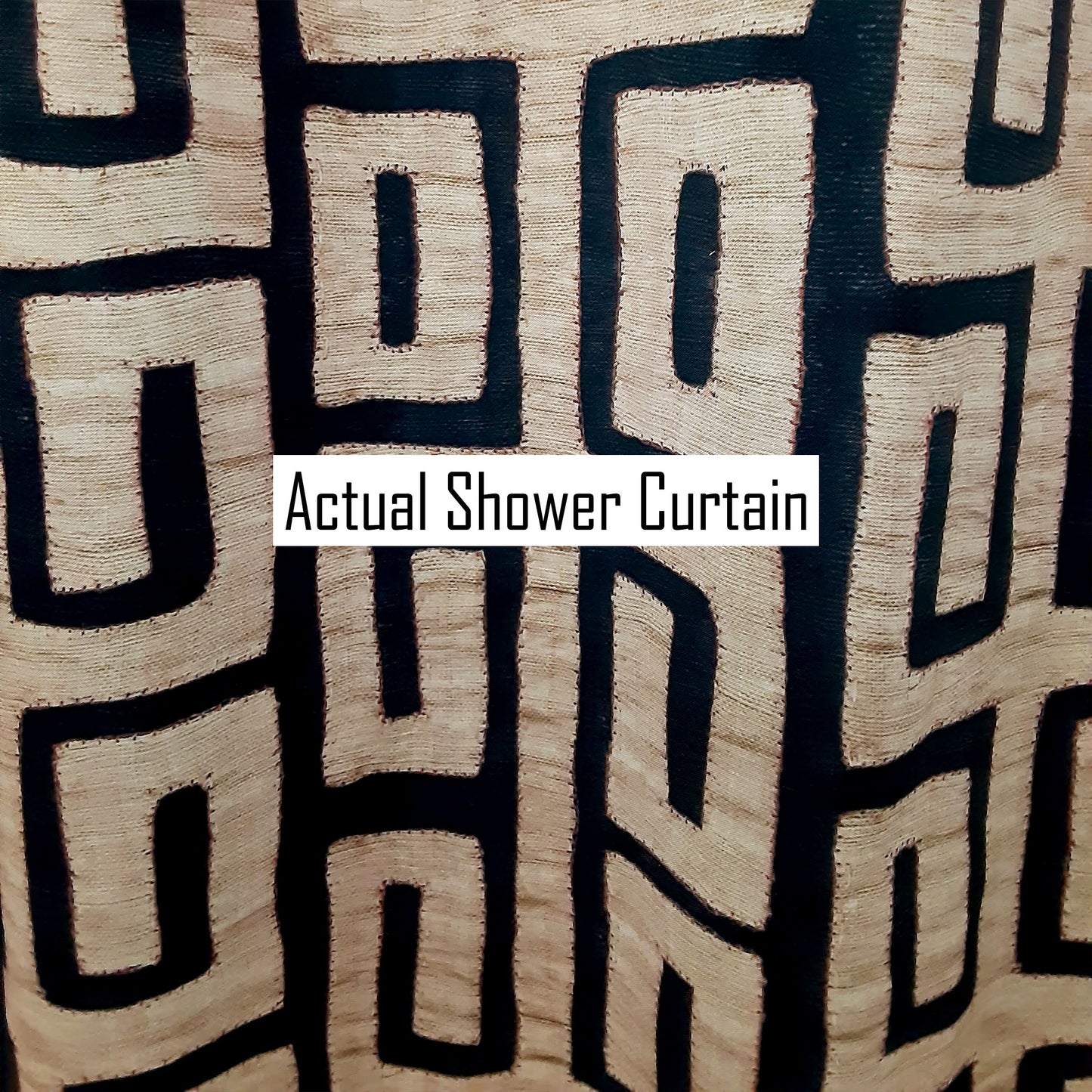 Traditional African Kuba Cloth Print Shower Curtain