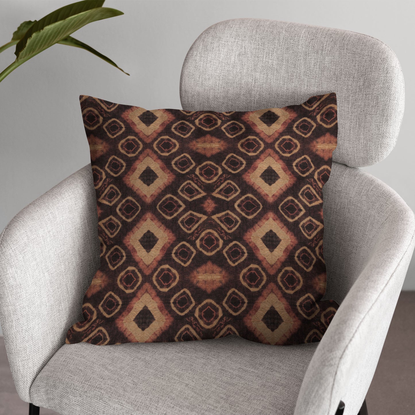 AnitaveeTextile African Fabric Tribal Pillows in Kuba Print - 3 Sizes
