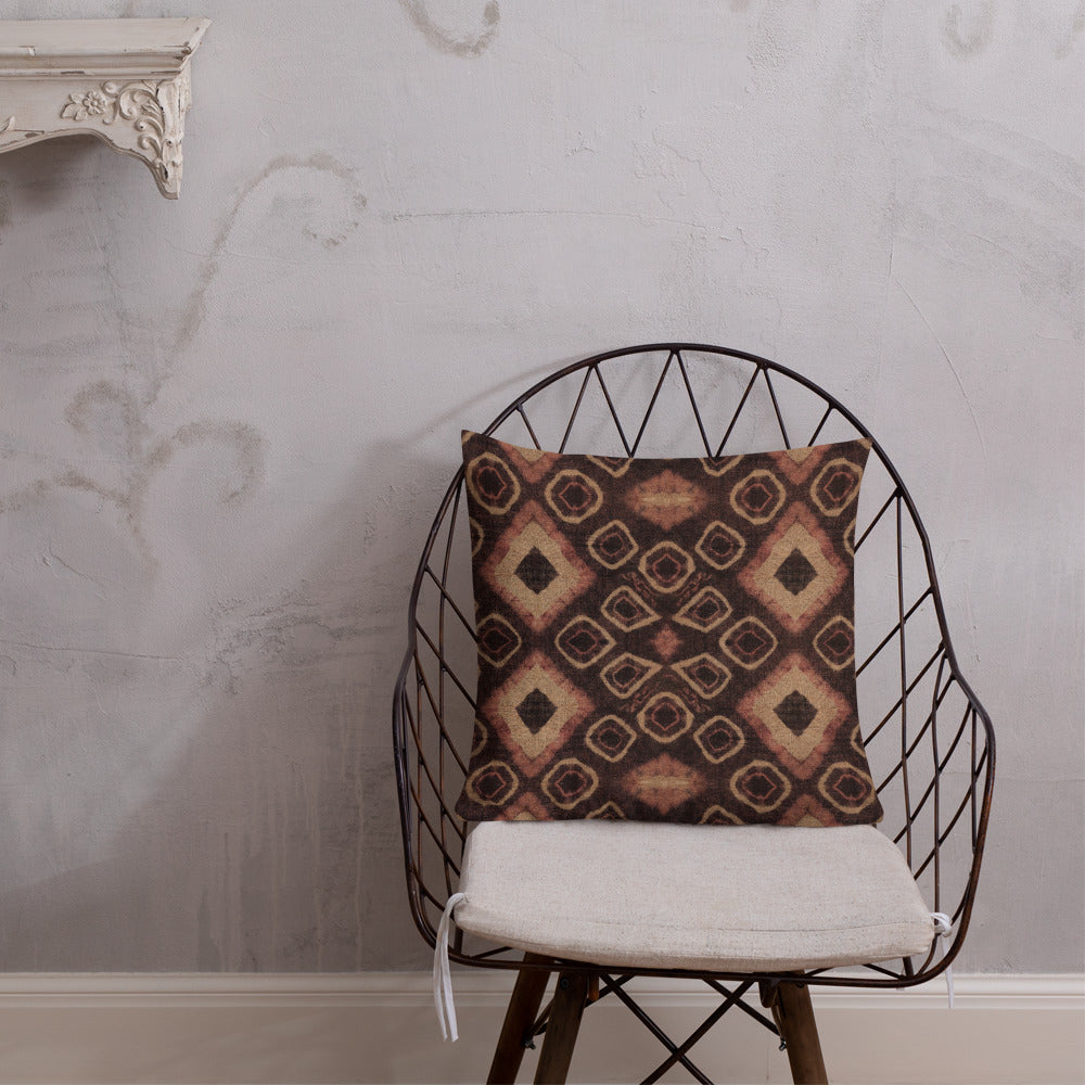AnitaveeTextile African Fabric Tribal Pillows in Kuba Print - 3 Sizes