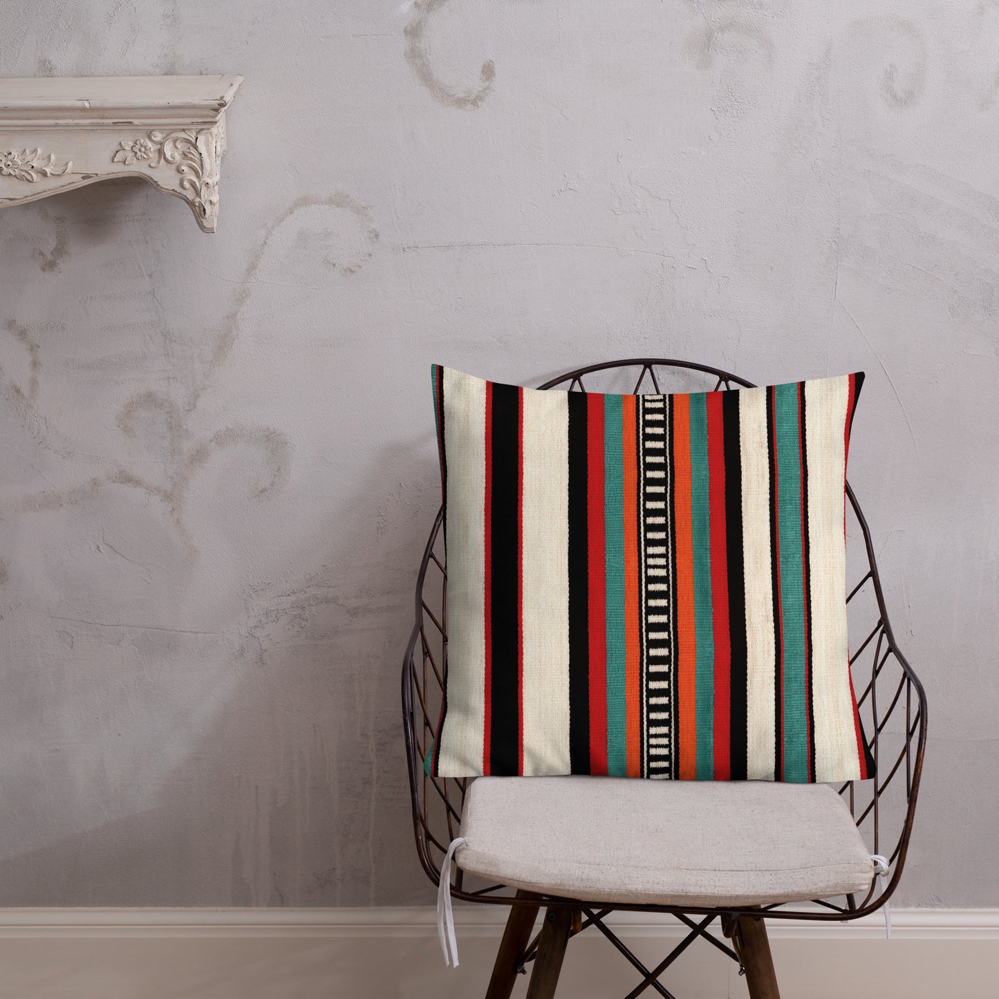 AnitaveeTextile African Pillows in Vibrant Colorful Stripes - 3 Sizes