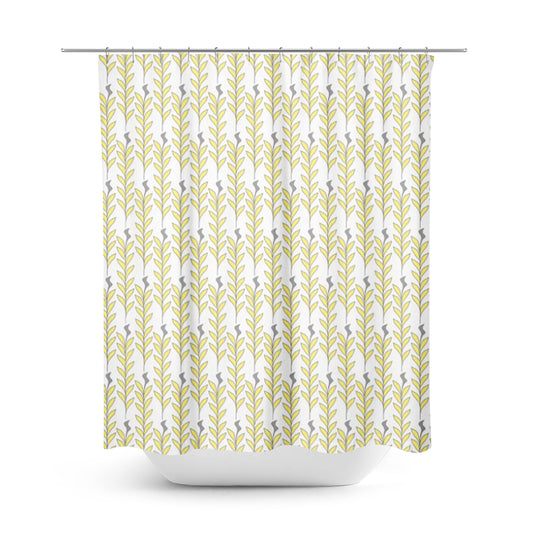 Yellow and Gray Shower Curtains for Your Bathroom