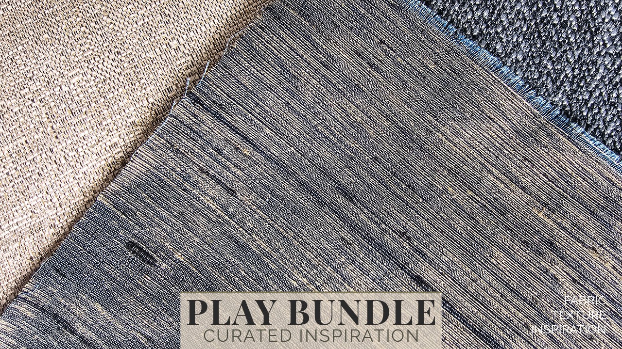 Indigo Taupe Textures Fabric Bundle