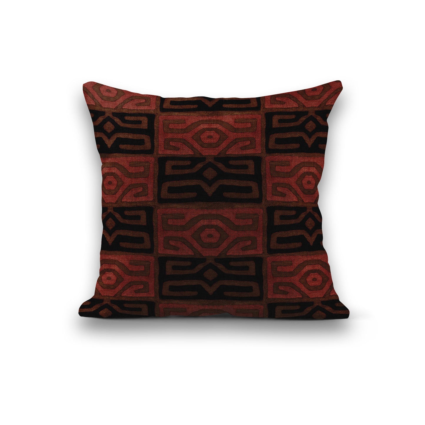 AnitaveeTextile African Kuba Cloth Pillows Print Cover and Insert - 3 Sizes