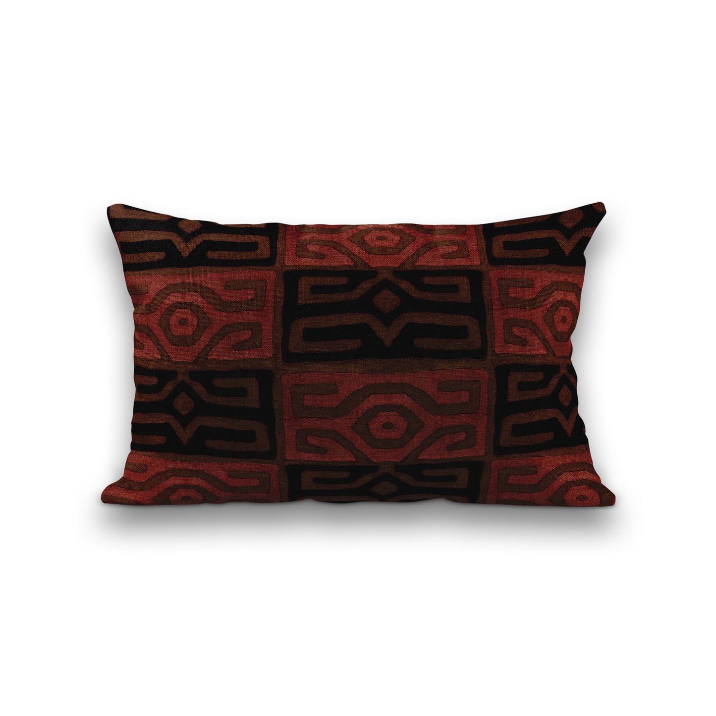 AnitaveeTextile African Kuba Cloth Pillows Print Cover and Insert - 3 Sizes