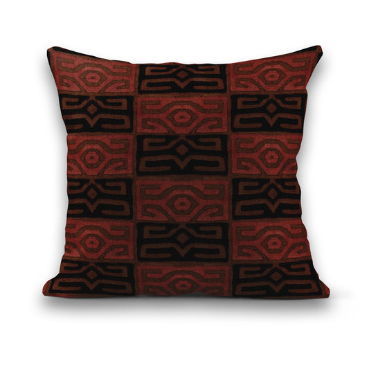 AnitaveeTextile African Kuba Cloth Pillows Print Cover and Insert - 3 Sizes