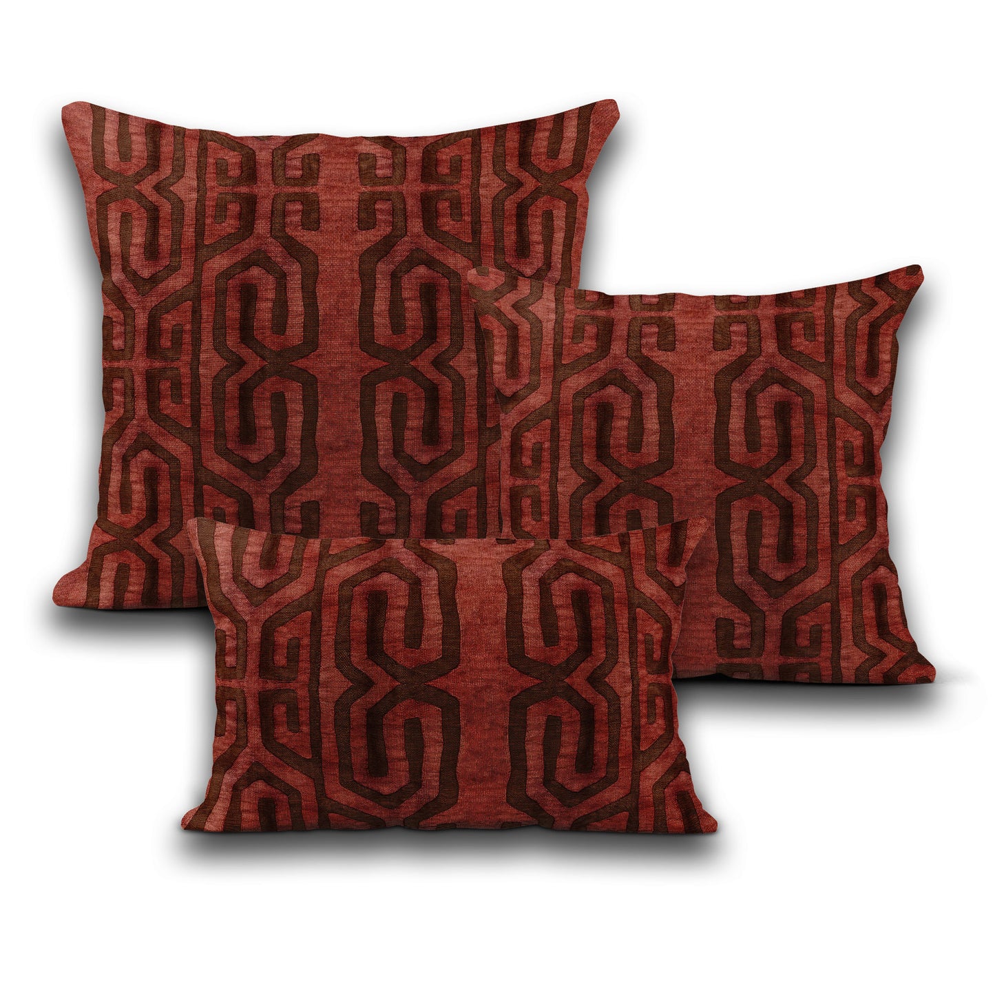 AnitaveeTextile Afrocentric Throw Pillows in Kuba Cloth Print - 3 Sizes